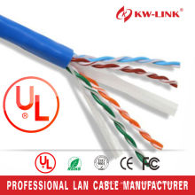 Cable de red cable gigabit ethernet cat6 utp 23awg 0.57mm adaptador de red de cobre desnudo CE ROHS cable de red ISO